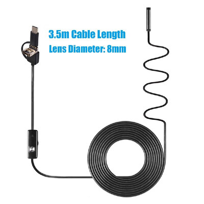 3-in-1 Industrial Endoscope Borescope Inspection Camera Built-in 6 LEDs IP67 Waterproof USB Type-C Endoscope for Android Smartphon
3-in-1 Industrial Endoscope Borescope Inspection Camera Built-in 6 LEDs IP67 Waterproof USB Type-C Endoscope for Android Smartphon
