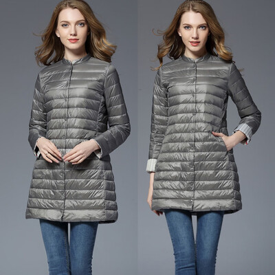 Toponeto Womens Casual O-neck Light Coat Solid Color Long Button Pocket Down Jackets
Toponeto Womens Casual O-neck Light Coat Solid Color Long Button Pocket Down Jackets