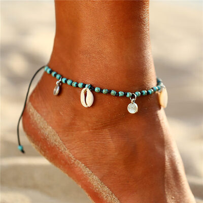 Europe&the United States simple jewelry handmade knotted shell conch trumpet alloy pendant anklet fashion does not fade foot chain
Europe&the United States simple jewelry handmade knotted shell conch trumpet alloy pendant anklet fashion does not fade foot chain