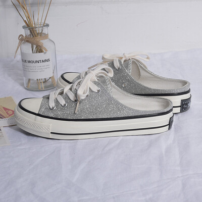 Comet EVENSTAR Glit flash half slippers female canvas shoes a pedal student wild casual shoes
Comet EVENSTAR Glit flash half slippers female canvas shoes a pedal student wild casual shoes