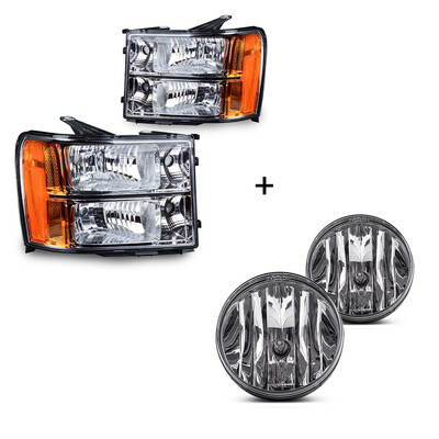 For 2007-2013 GMC Sierra 1500 2500HD 3500HD Headlights Chrome Clear Front Bumper Fog Lights
For 2007-2013 GMC Sierra 1500 2500HD 3500HD Headlights Chrome Clear Front Bumper Fog Lights