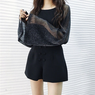 Aummer Korean style slimming mesh bottoming tshirt girl long sleeve sexy flare sleeve sun protection clothing top tee
Aummer Korean style slimming mesh bottoming tshirt girl long sleeve sexy flare sleeve sun protection clothing top tee