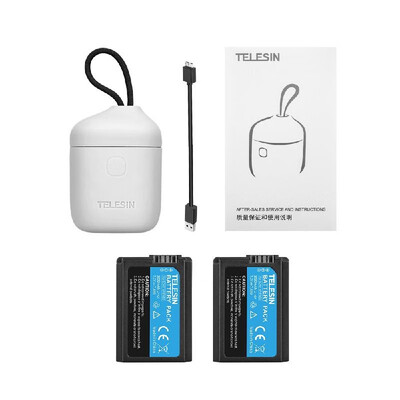 TELESIN Allin Box Waterproof NPFW50 Battery Charger with 2pcs Batteries Portable Dual Channel Charger Support Read SD Card for Son
TELESIN Allin Box Waterproof NPFW50 Battery Charger with 2pcs Batteries Portable Dual Channel Charger Support Read SD Card for Son