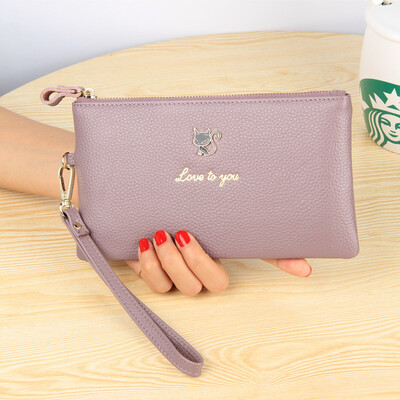 2019 new leather cat long wallet female Europe&the United States new ultra-thin lychee grain leather zipper hand wallet
2019 new leather cat long wallet female Europe&the United States new ultra-thin lychee grain leather zipper hand wallet