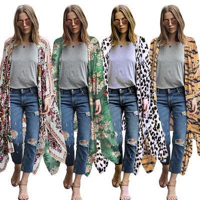 New Women Chiffon Kimono Cardigan Floral Leopard Print Asymmetric Boho Loose Outerwear Beachwear Bikini Cover Up
New Women Chiffon Kimono Cardigan Floral Leopard Print Asymmetric Boho Loose Outerwear Beachwear Bikini Cover Up