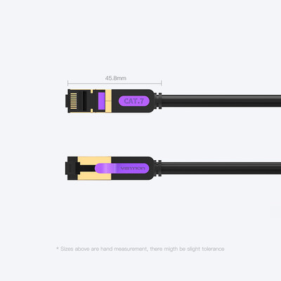 Vention CAT7 SSTP Ethernet Cable Gold-plated Twited Cable PVC Soft Cable For Office Home Net Bar Hotel Black 15m
Vention CAT7 SSTP Ethernet Cable Gold-plated Twited Cable PVC Soft Cable For Office Home Net Bar Hotel Black 15m