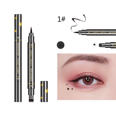 Double-Headed Tattoo Stamp Black Eyeliner with Liquid Eyeliner Makeup Tool HeartStarMoon Waterproof Smudge-proof Eyes Make kit
Double-Headed Tattoo Stamp Black Eyeliner with Liquid Eyeliner Makeup Tool HeartStarMoon Waterproof Smudge-proof Eyes Make kit