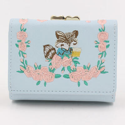 Short Wallet Female Korean Version Simple Cartoon Embroider Student Small Wallet Mini New Wallets Lady Wallet
Short Wallet Female Korean Version Simple Cartoon Embroider Student Small Wallet Mini New Wallets Lady Wallet