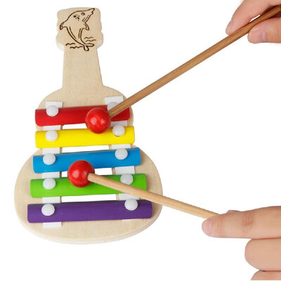 Guitar-shape 5 Notes Xylophone Glockenspiel with 2 Mallets Musical Toy Gift for Kids Children Educational Percussion Instrument
Guitar-shape 5 Notes Xylophone Glockenspiel with 2 Mallets Musical Toy Gift for Kids Children Educational Percussion Instrument