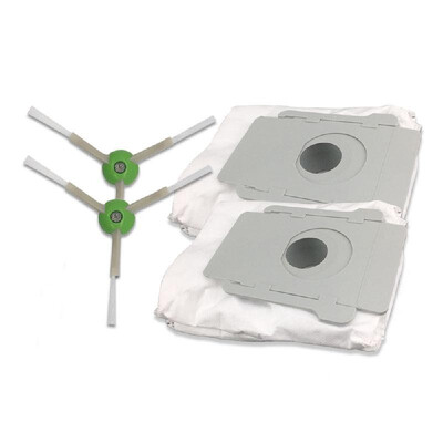 2Pcs Dirt Dust Disposal Bags 2Pcs Side Brushes Replacement Parts Compatible with i7 i7 E5 E6 Vacuum Cleaner
2Pcs Dirt Dust Disposal Bags 2Pcs Side Brushes Replacement Parts Compatible with i7 i7 E5 E6 Vacuum Cleaner