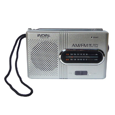 INDIN BC-R21 AMFM Dual Band Radio Receiver Portable Player Built-in Speaker with a Standard 35MM Headphones Jack Silver grey
INDIN BC-R21 AMFM Dual Band Radio Receiver Portable Player Built-in Speaker with a Standard 35MM Headphones Jack Silver grey