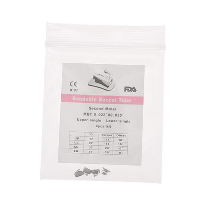 4PcsPack Dental Orthodontic Buccal Tubes for 2nd Molar Single Tube 0022 Bondable Edgewise Buccal Tube
4PcsPack Dental Orthodontic Buccal Tubes for 2nd Molar Single Tube 0022 Bondable Edgewise Buccal Tube