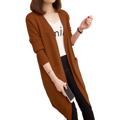 Womens autumnwinter 2018 womens Korean version of solid color baggy knitted cardigan with a slim sweater jacket
Womens autumnwinter 2018 womens Korean version of solid color baggy knitted cardigan with a slim sweater jacket