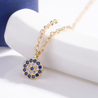 Solid Sterling Silver Jewelry Blue Eye Pendant Short Clavicle Necklace Cute Gift Girl Lady
Solid Sterling Silver Jewelry Blue Eye Pendant Short Clavicle Necklace Cute Gift Girl Lady