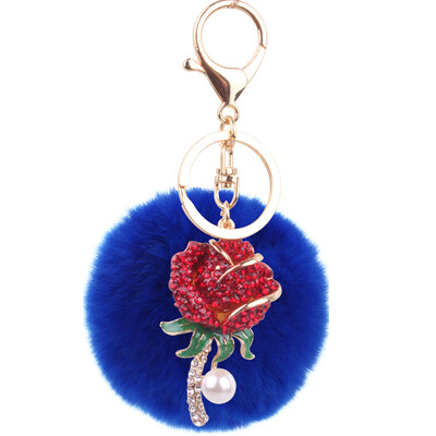Korean fashion pink rose keychain creative rex rabbit plush ball car bag pendant small gifts
Korean fashion pink rose keychain creative rex rabbit plush ball car bag pendant small gifts