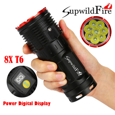 Saidsome Supwildfire 20000LM 8 x XM- T6 LED Power & Mode Digital Display Flashlight flashlight lamp
Saidsome Supwildfire 20000LM 8 x XM- T6 LED Power & Mode Digital Display Flashlight flashlight lamp