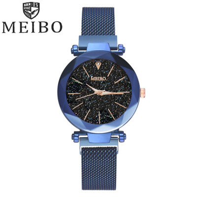 Gobestart MEIBO Quartz Stainless Steel Band Magnet Buckle Starry Sky Analog Wrist Watch
Gobestart MEIBO Quartz Stainless Steel Band Magnet Buckle Starry Sky Analog Wrist Watch