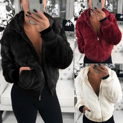 Women Winter Teddy Bear Fluffy Short Coat Fleece Fur Zipper-up Jacket Outerwear Casual Top Hooded Coat
Women Winter Teddy Bear Fluffy Short Coat Fleece Fur Zipper-up Jacket Outerwear Casual Top Hooded Coat
