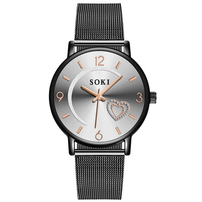 Women Silver & Gold Mesh Love Heart Moon Dial Wristwatches Fashion Casual Womens Steel Quartz Watches Relogio Feminino Hot 533
Women Silver & Gold Mesh Love Heart Moon Dial Wristwatches Fashion Casual Womens Steel Quartz Watches Relogio Feminino Hot 533