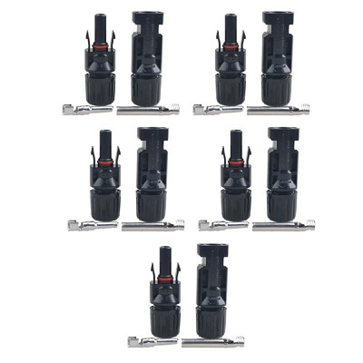 5 Pair MC4 Male Female Solar Panel Cable Connectors Double Seal Rings for Better Waterproof Effect IP67
5 Pair MC4 Male Female Solar Panel Cable Connectors Double Seal Rings for Better Waterproof Effect IP67