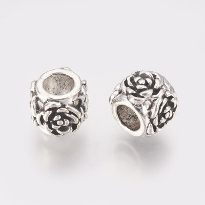 Alloy European Beads Large Hole Beads Column with Rose Antique Silver 105x85mm Hole 5mm
Alloy European Beads Large Hole Beads Column with Rose Antique Silver 105x85mm Hole 5mm