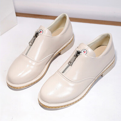 Small leather shoes women England style front zipper small white shoes Korean style casual flat-bottom single-shoe women
Small leather shoes women England style front zipper small white shoes Korean style casual flat-bottom single-shoe women