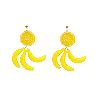 Childlike Cute Fruit Banana Exaggerated Earrings Yellow Fashion Night Club Punk Big Long Banana Earrings Female Jewelry
Childlike Cute Fruit Banana Exaggerated Earrings Yellow Fashion Night Club Punk Big Long Banana Earrings Female Jewelry