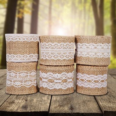 6 Types Natural Jute Burlap Ribbon With White Lace Rustic Style Wedding Party Craft Decoration Jute Table Runner Burlap Ribbon
6 Types Natural Jute Burlap Ribbon With White Lace Rustic Style Wedding Party Craft Decoration Jute Table Runner Burlap Ribbon