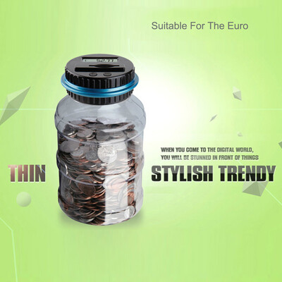 Tailored Digital Coin Bank Savings Jar by Digital Energy Clear Jar with LCD Display
Tailored Digital Coin Bank Savings Jar by Digital Energy Clear Jar with LCD Display