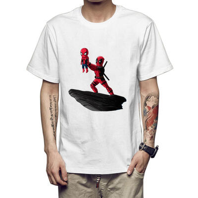 Deadpool Series Spider Man Pattern Printing Mens T-Shirt Cartoon Round Neck Short-Sleeve Cool Mens Shirt Tees
Deadpool Series Spider Man Pattern Printing Mens T-Shirt Cartoon Round Neck Short-Sleeve Cool Mens Shirt Tees