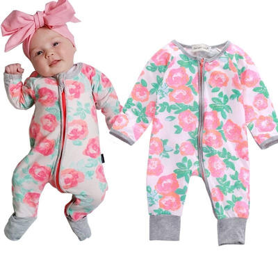 Newborn Baby Boy Girl clothes floral zipper Infant baby Rompers Jumpsuit autumn winter cotton baby clothing Outfit
Newborn Baby Boy Girl clothes floral zipper Infant baby Rompers Jumpsuit autumn winter cotton baby clothing Outfit
