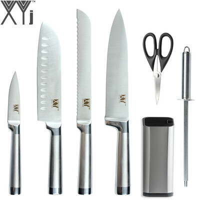 XYj Brand Good Quality Kitchen Stainless Steel Knives Knife Stand Sharpening Rod Scissor Durable Kitchen Tools
XYj Brand Good Quality Kitchen Stainless Steel Knives Knife Stand Sharpening Rod Scissor Durable Kitchen Tools