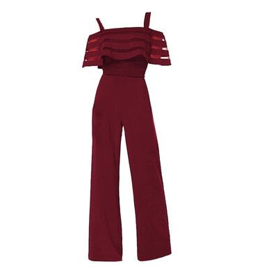 Starmoon Womens Fashion High Waist With Cold Shoulders Solid Color Wide Leg Jumpsuit
Starmoon Womens Fashion High Waist With Cold Shoulders Solid Color Wide Leg Jumpsuit