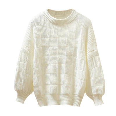Warm Women Sweater Long Sleeve Base Knit Sweater Loose Tops Plus Size