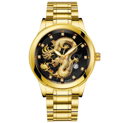 Gobestart Waterproof Mens Gold Dragon Sculpture Quartz Watch Luxury Men Steel Wristwatch
Gobestart Waterproof Mens Gold Dragon Sculpture Quartz Watch Luxury Men Steel Wristwatch