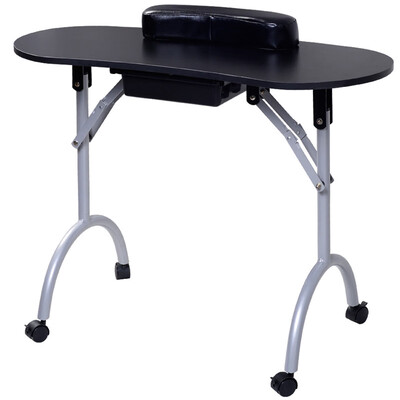 Black Folding Portable Manicure Table Nail Desk Salon Spa Lockable Wheels & Free Bag
Black Folding Portable Manicure Table Nail Desk Salon Spa Lockable Wheels & Free Bag