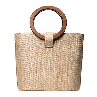 Circle Wooden Handle Knit Handbag Women Straw Shoulder Satchel Beach Tote 
Circle Wooden Handle Knit Handbag Women Straw Shoulder Satchel Beach Tote