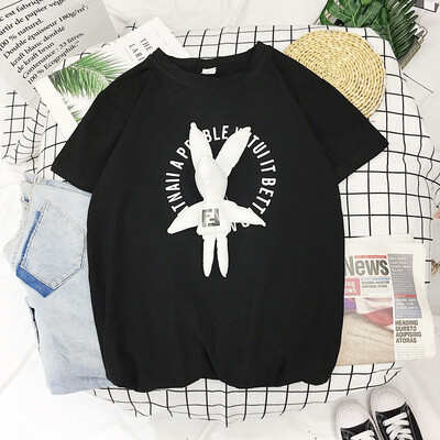 Women Cotton Harajuku T-Shirt Summer Female Top Tee For Lady Girl Funny Round neck T-shirts Hipster With Cute Doll Decor
Women Cotton Harajuku T-Shirt Summer Female Top Tee For Lady Girl Funny Round neck T-shirts Hipster With Cute Doll Decor