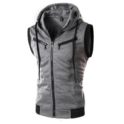 Mens Hooded Waistcoat 2018 Fashion Male Sleeveless Jacket Zipper Pocket Gilet Casual Cotton Mens Vest
Mens Hooded Waistcoat 2018 Fashion Male Sleeveless Jacket Zipper Pocket Gilet Casual Cotton Mens Vest