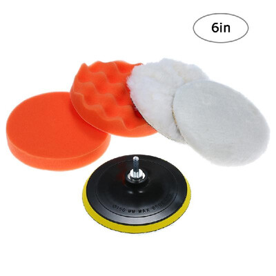 6pcs 7〃 Car Foam Polishing Waxing Pad Kits Buffing Pad Polishing Wheel Sponge&Wool Buffing Pads Set with M14 Drill Adapter Thr 
6pcs 7〃 Car Foam Polishing Waxing Pad Kits Buffing Pad Polishing Wheel Sponge&Wool Buffing Pads Set with M14 Drill Adapter Thr
