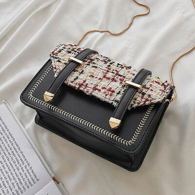 Autumn small bag woolen cloth stitching new 2019 Joker shoulder bag fashion chain Korean Messenger bag
Autumn small bag woolen cloth stitching new 2019 Joker shoulder bag fashion chain Korean Messenger bag