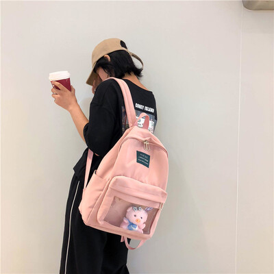 A transparent backpack&shoulder bag for Xia Xiaoqingxin schoolbag girls in Korean version of senior high school students
A transparent backpack&shoulder bag for Xia Xiaoqingxin schoolbag girls in Korean version of senior high school students