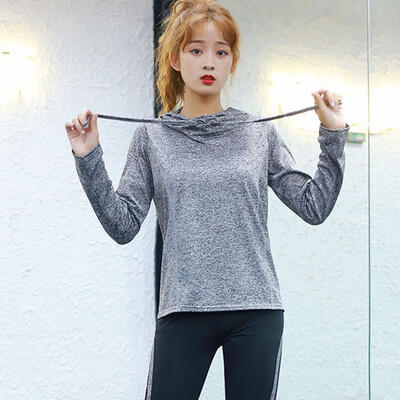 Clothing Long-sleeved Shirt Summer Sweat-absorbent And Quick-drying Ladies Sportswear Fitness Hooded T-shirt
Clothing Long-sleeved Shirt Summer Sweat-absorbent And Quick-drying Ladies Sportswear Fitness Hooded T-shirt