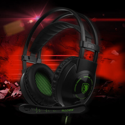 SADES SA-801 35mm Gaming Headsets with Microphone Over Ear Music Headphones Volume Control Black-green for PS4 New Xbox One Lapto
SADES SA-801 35mm Gaming Headsets with Microphone Over Ear Music Headphones Volume Control Black-green for PS4 New Xbox One Lapto