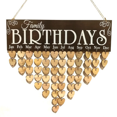 Gobestart Wood Birthday Reminder Board Birch Ply Plaque Sign Family &Friends DIY Calendar
Gobestart Wood Birthday Reminder Board Birch Ply Plaque Sign Family &Friends DIY Calendar