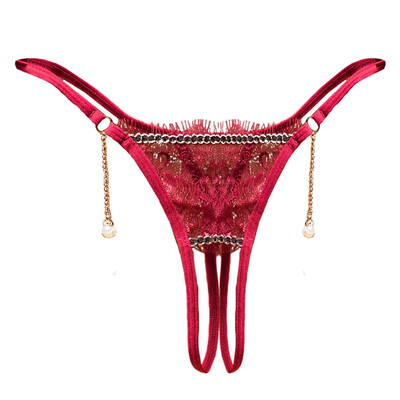 Toponeto New Women Lace Briefs Sexy Lingerie Underwear Open Crotch Pearl Pendant Panties
Toponeto New Women Lace Briefs Sexy Lingerie Underwear Open Crotch Pearl Pendant Panties