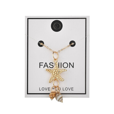 Trendy Summer Sea Beach Jewelry Boho Sea Necklace Starfish Conch Shell Necklace Pendant For Women Collier Femme Shell Cowrie
Trendy Summer Sea Beach Jewelry Boho Sea Necklace Starfish Conch Shell Necklace Pendant For Women Collier Femme Shell Cowrie