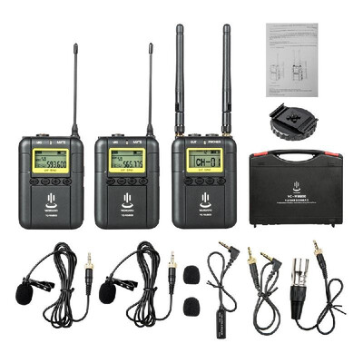 Professional Wireless Video Recording Microphone System 2 Transmitter 1 Receiver Support Dual-channel UHF Low Cut Function
Professional Wireless Video Recording Microphone System 2 Transmitter 1 Receiver Support Dual-channel UHF Low Cut Function