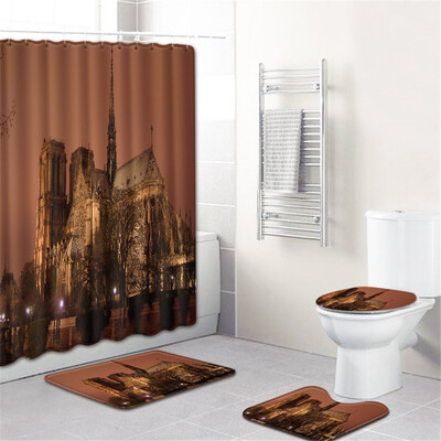 Gobestart Waterproof Bathroom Shower Curtain Set Non-Slip Rug Toilet Lid Cover Bath Mat
Gobestart Waterproof Bathroom Shower Curtain Set Non-Slip Rug Toilet Lid Cover Bath Mat