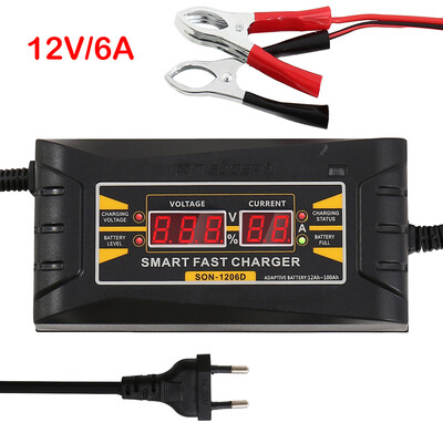 Full Automatic Car Battery Charger 110V220V To 12V 6A 10A Smart Fast Power Charging Suitable for car motorcycle With EU Plug
Full Automatic Car Battery Charger 110V220V To 12V 6A 10A Smart Fast Power Charging Suitable for car motorcycle With EU Plug